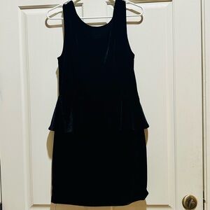 GUESS Size 10 Black Velvet Cocktail Dress